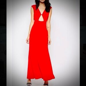 Jarlo Red Cut-Out Maxi Dress (Petite)